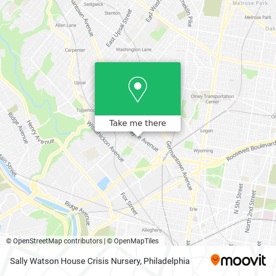 Mapa de Sally Watson House Crisis Nursery