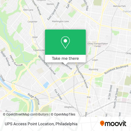 UPS Access Point Location map