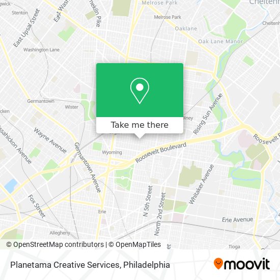 Planetama Creative Services map