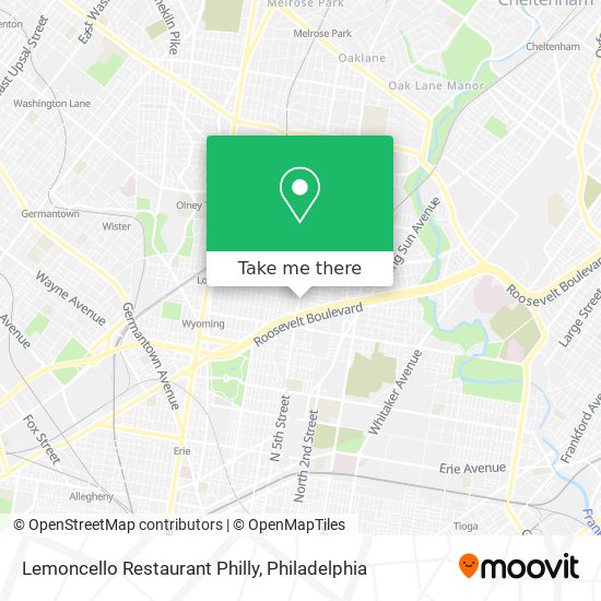 Lemoncello Restaurant Philly map