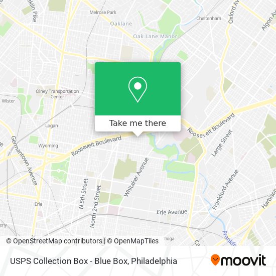 USPS Collection Box - Blue Box map