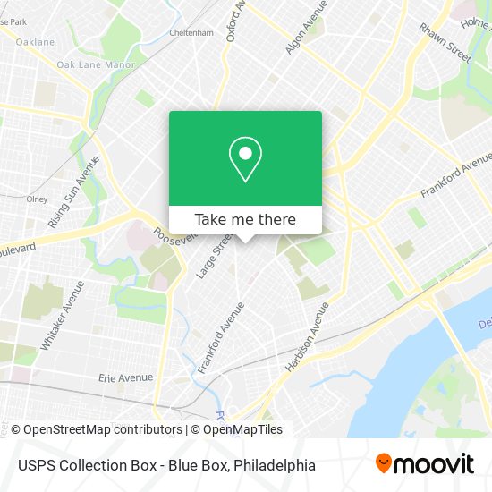 USPS Collection Box - Blue Box map