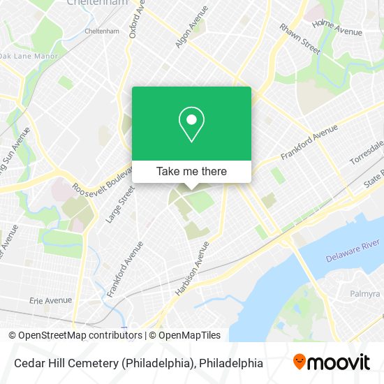 Cedar Hill Cemetery (Philadelphia) map