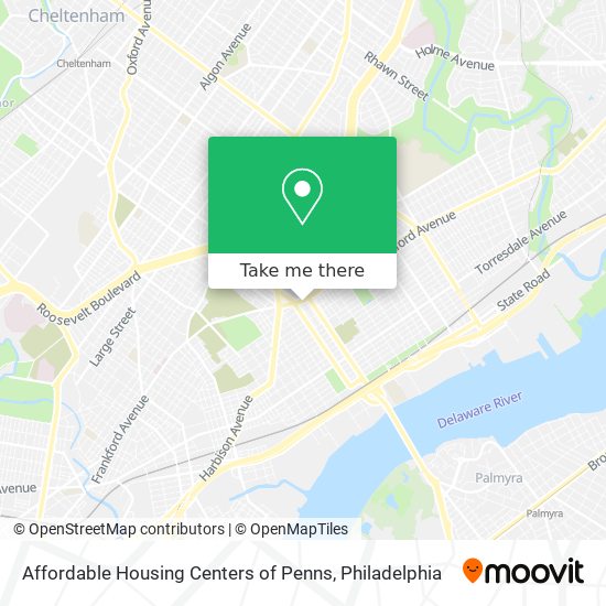 Affordable Housing Centers of Penns map