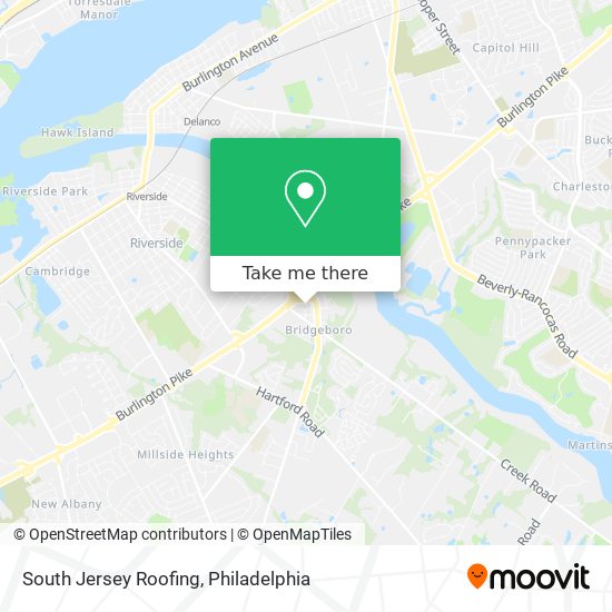 South Jersey Roofing map