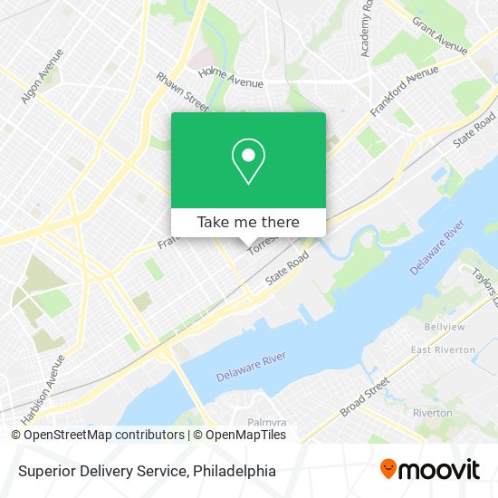 Mapa de Superior Delivery Service