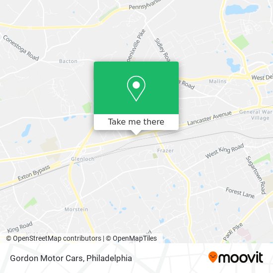 Gordon Motor Cars map