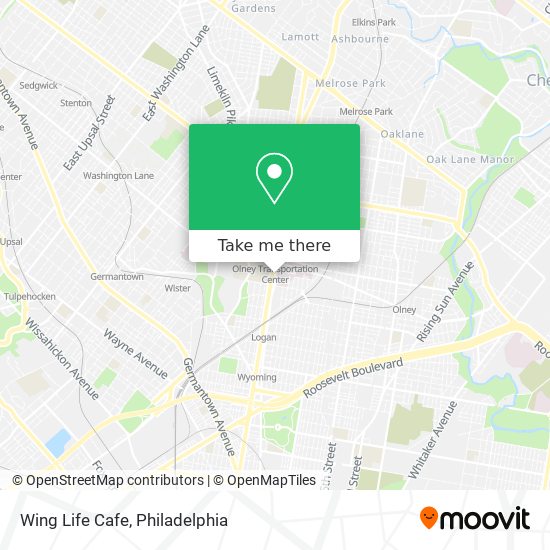 Mapa de Wing Life Cafe