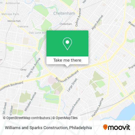 Williams and Sparks Construction map