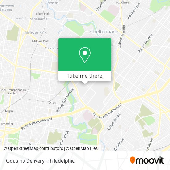 Cousins Delivery map