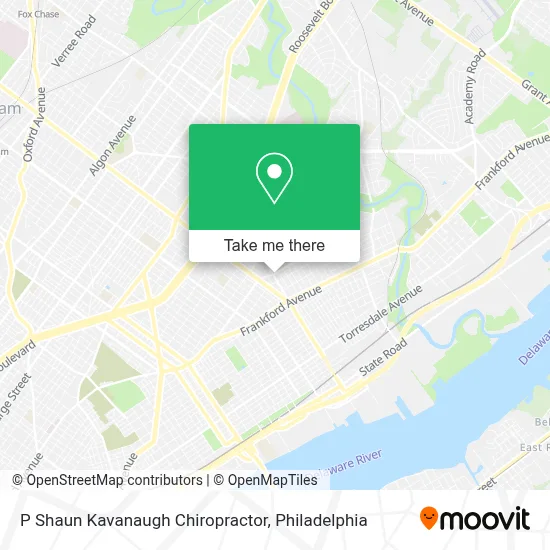 P Shaun Kavanaugh Chiropractor map