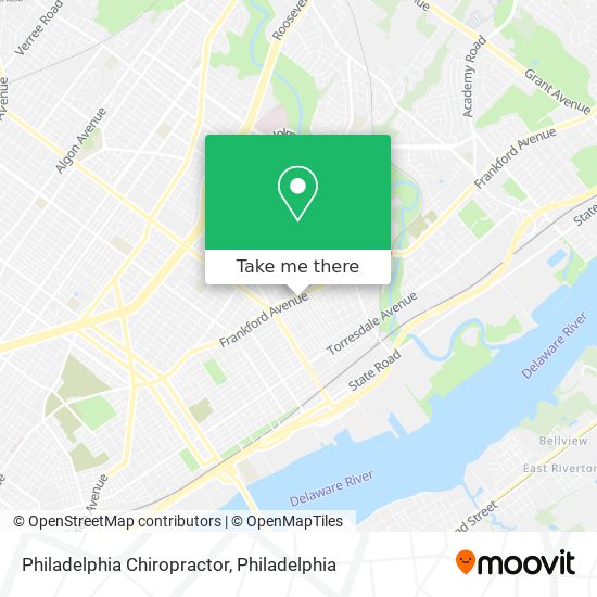 Philadelphia Chiropractor map