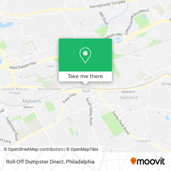 Mapa de Roll-Off Dumpster Direct