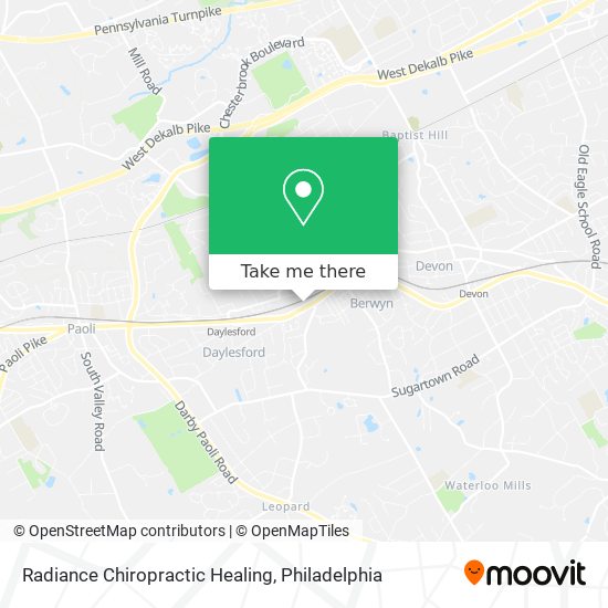 Radiance Chiropractic Healing map