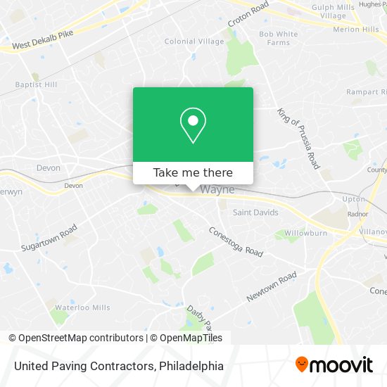 United Paving Contractors map