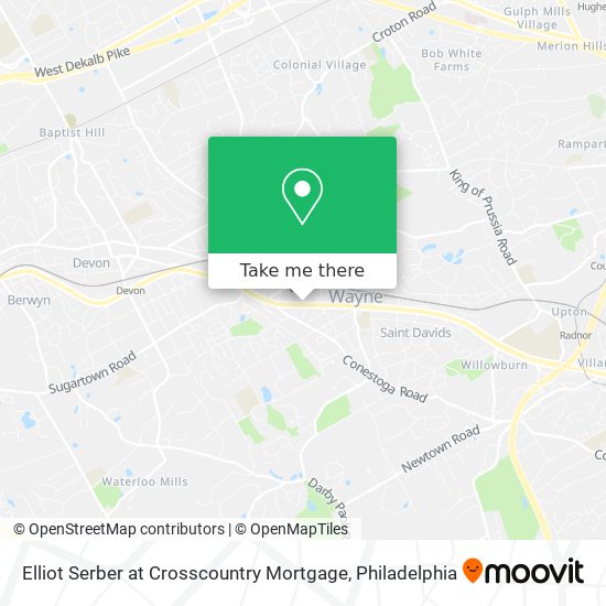 Elliot Serber at Crosscountry Mortgage map