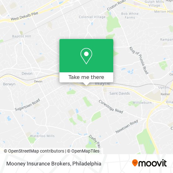 Mooney Insurance Brokers map