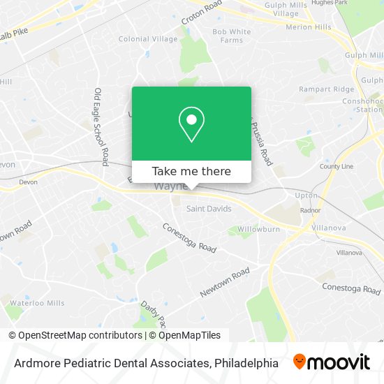 Mapa de Ardmore Pediatric Dental Associates