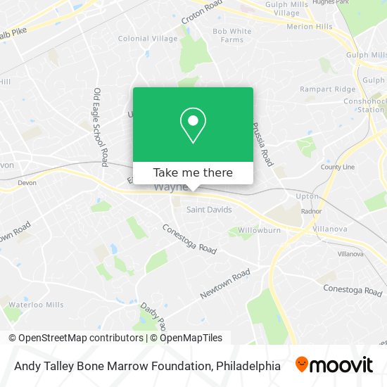 Mapa de Andy Talley Bone Marrow Foundation