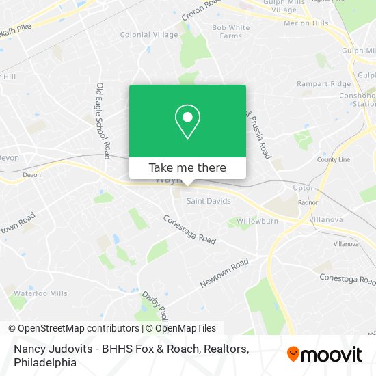 Mapa de Nancy Judovits - BHHS Fox & Roach, Realtors