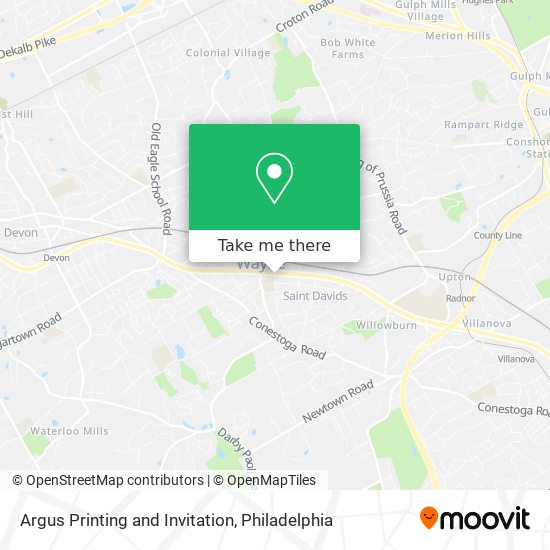 Argus Printing and Invitation map