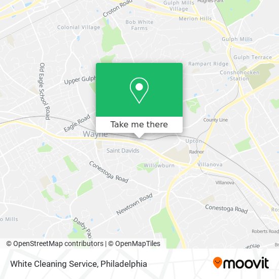 White Cleaning Service map