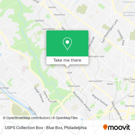 USPS Collection Box - Blue Box map