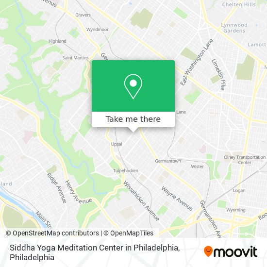 Siddha Yoga Meditation Center in Philadelphia map