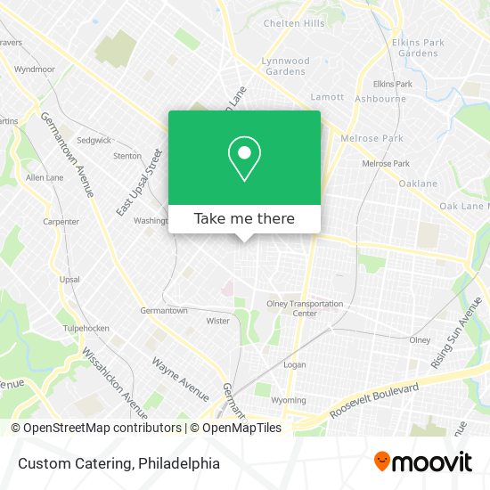 Custom Catering map