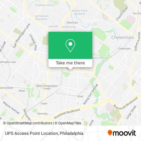 UPS Access Point Location map