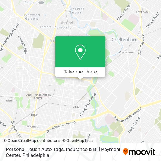 Mapa de Personal Touch Auto Tags, Insurance & Bill Payment Center