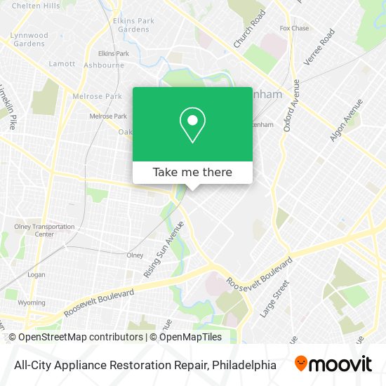 All-City Appliance Restoration Repair map