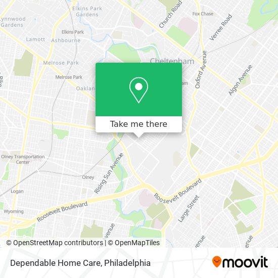 Dependable Home Care map