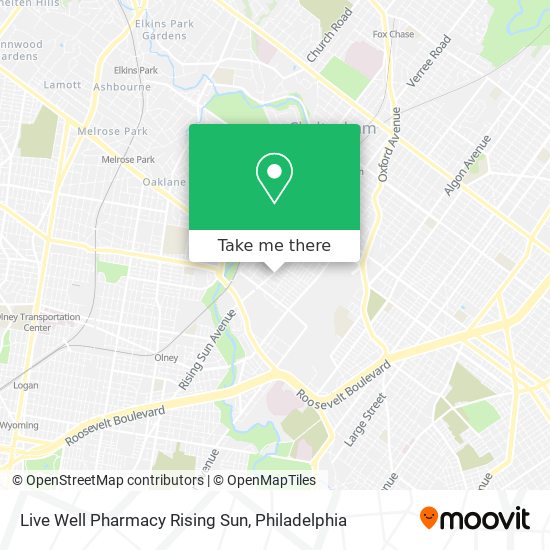 Live Well Pharmacy Rising Sun map