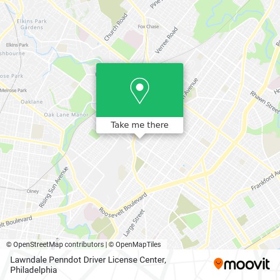 Mapa de Lawndale Penndot Driver License Center