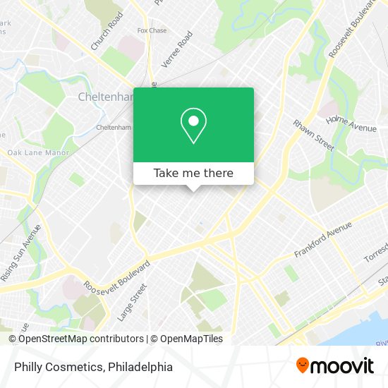 Philly Cosmetics map