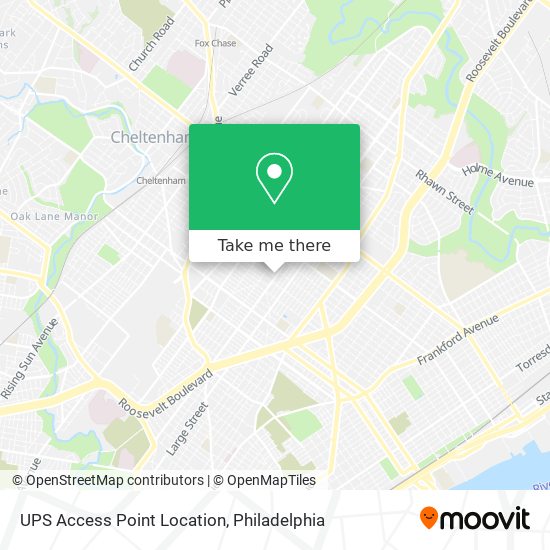 UPS Access Point Location map