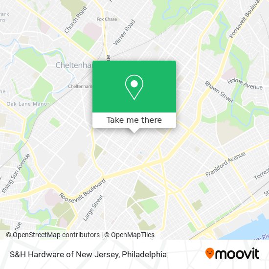 Mapa de S&H Hardware of New Jersey