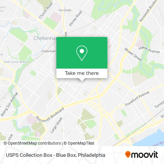 USPS Collection Box - Blue Box map