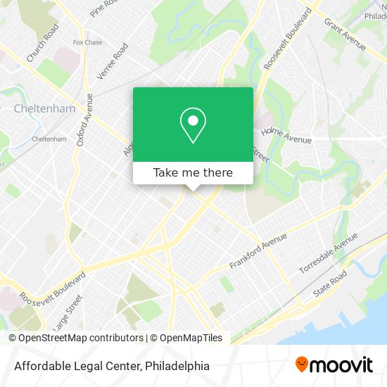 Affordable Legal Center map