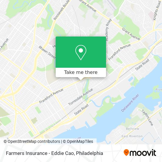 Farmers Insurance - Eddie Cao map