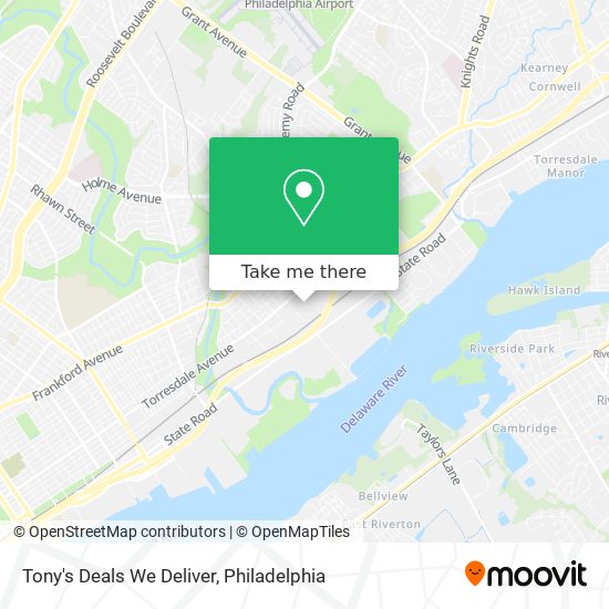 Tony's Deals We Deliver map