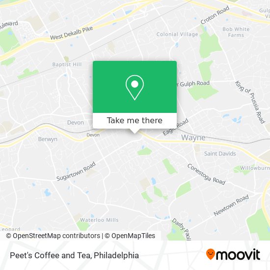 Mapa de Peet's Coffee and Tea