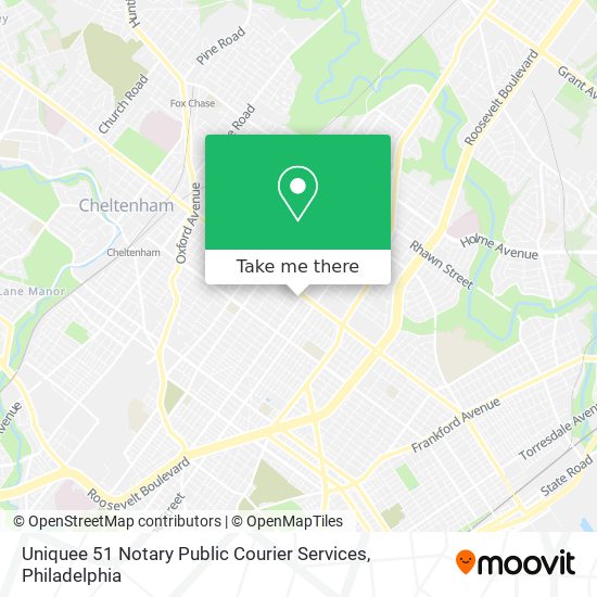 Uniquee 51 Notary Public Courier Services map