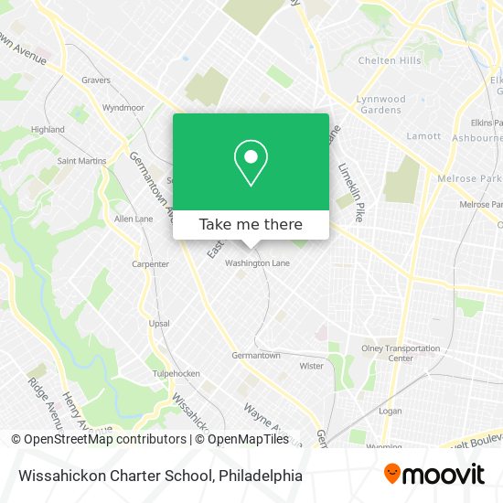 Wissahickon Charter School map