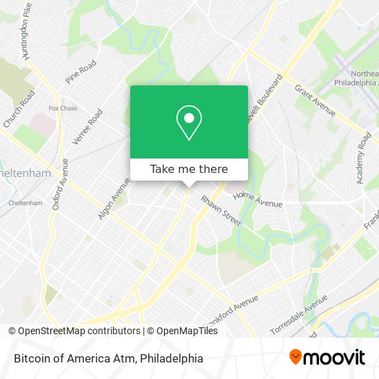 Mapa de Bitcoin of America Atm