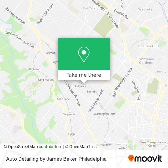 Auto Detailing by James Baker map