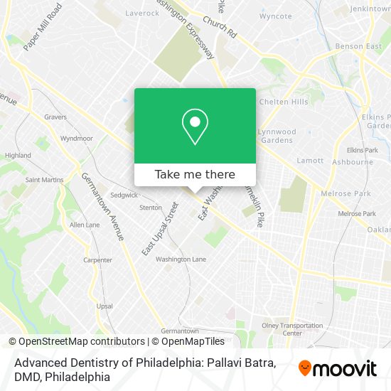 Mapa de Advanced Dentistry of Philadelphia: Pallavi Batra, DMD