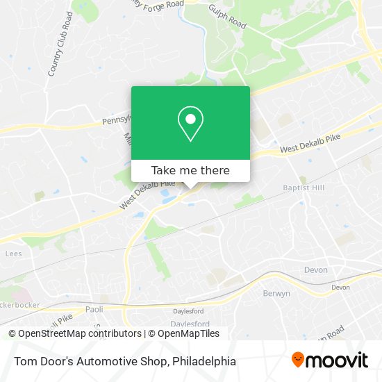 Mapa de Tom Door's Automotive Shop