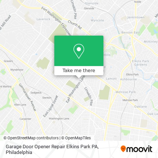 Garage Door Opener Repair Elkins Park PA map